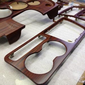 Hydro-dipped interior pieces