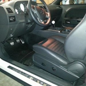 Interior after Hurst short throw shifter and door sill install