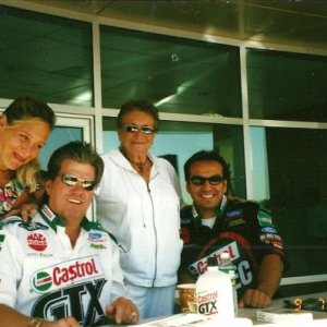 John Force w Mom & Sister / Tony Pendragon