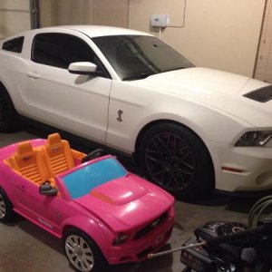 My old Shelby and my grand daughter hot rod