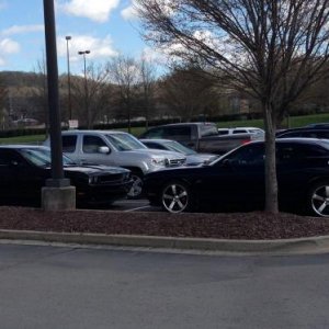 Nashville, COSTCO parking lot, Odds of being 2 Challengers up at the front door!