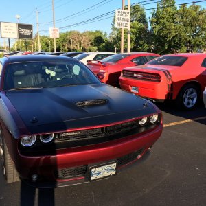 OLD AND NEW CHALLENGER 2017 AT DEALER